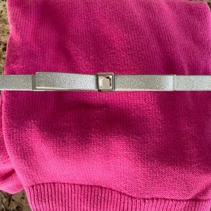 White House Black Market silver bow belt